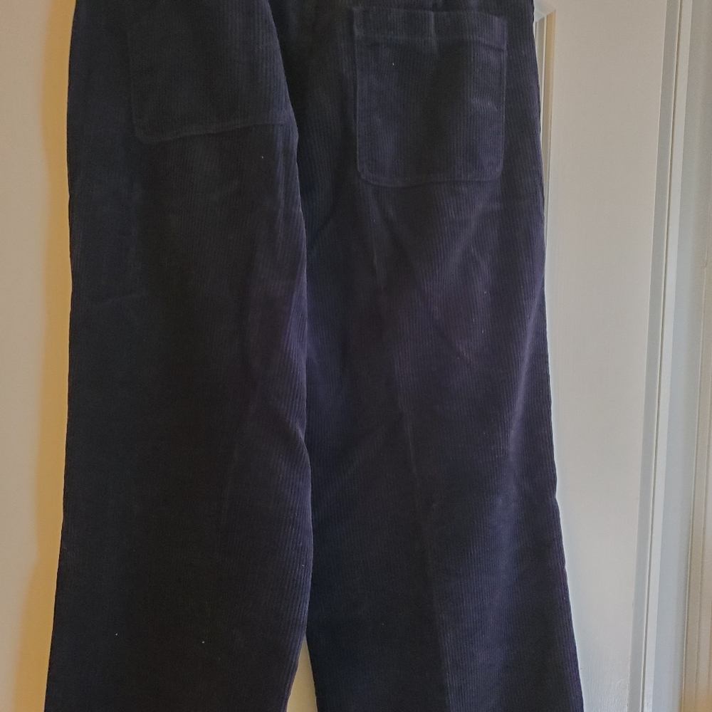 A.N.A high rise navy blue wide leg corduroy pants - Picture 3 of 6